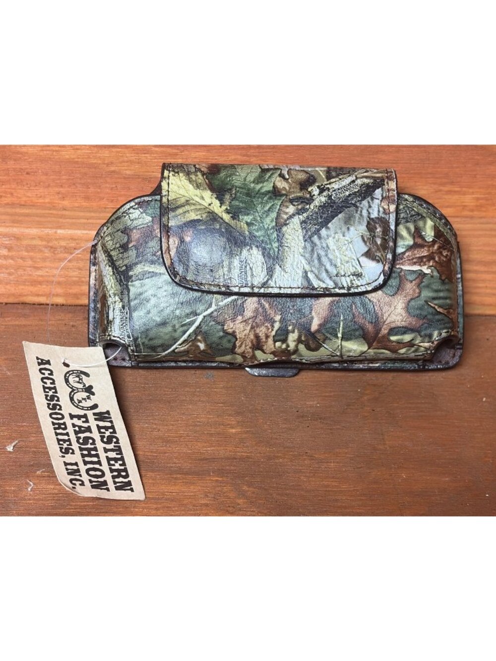 Camouflage Leather Cell Phone Case Belt Clip By Western Fashion Accessories Inc.